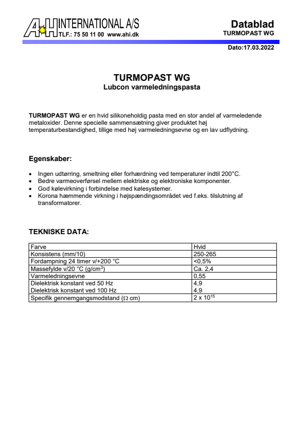 

TURMOPAST WG

